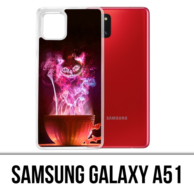 Custodia per Samsung Galaxy A51 - Gatto Tazza Alice nel Paese delle Meraviglie
