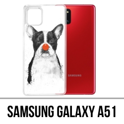 Custodia per Samsung Galaxy A51 - Cane Bulldog Pagliaccio