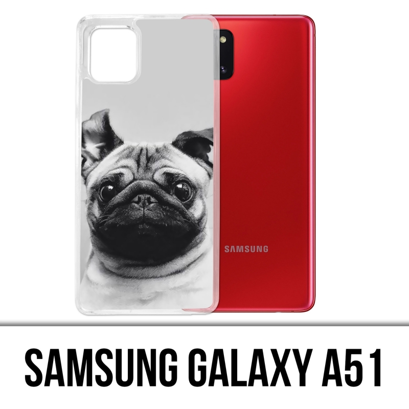 Custodia per Samsung Galaxy A51 - Orecchie da Pug Dog