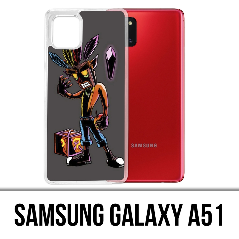 Custodia per Samsung Galaxy A51 - Maschera Crash Bandicoot