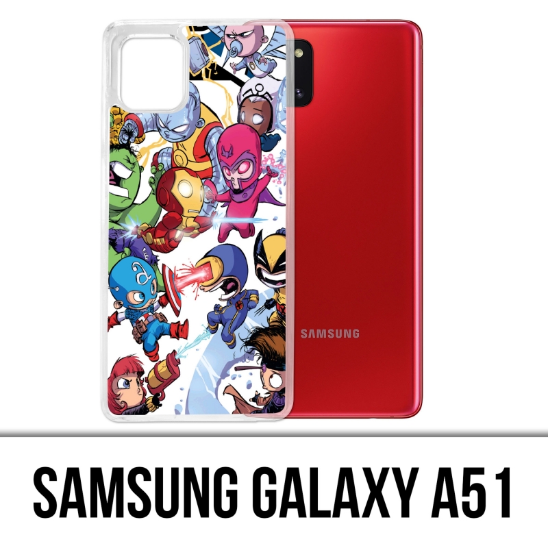 Coque Samsung Galaxy A51 - Cute Marvel Heroes