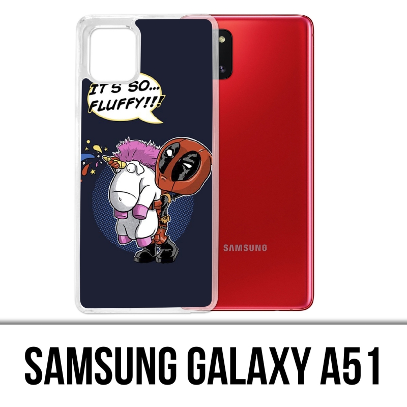Custodia per Samsung Galaxy A51 - Deadpool Fluffy Unicorn