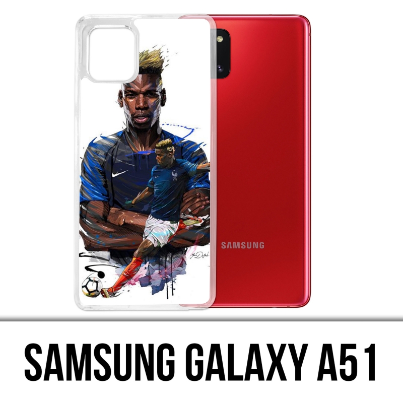 Funda Samsung Galaxy A51 - Dibujo de Pogba de fútbol de Francia