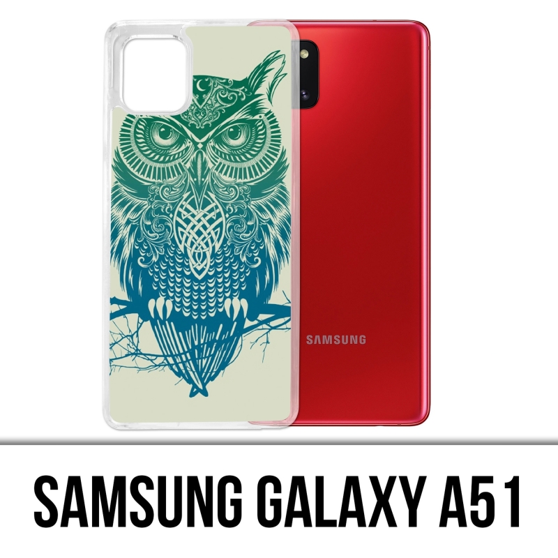 Coque Samsung Galaxy A51 - Hibou Abstrait