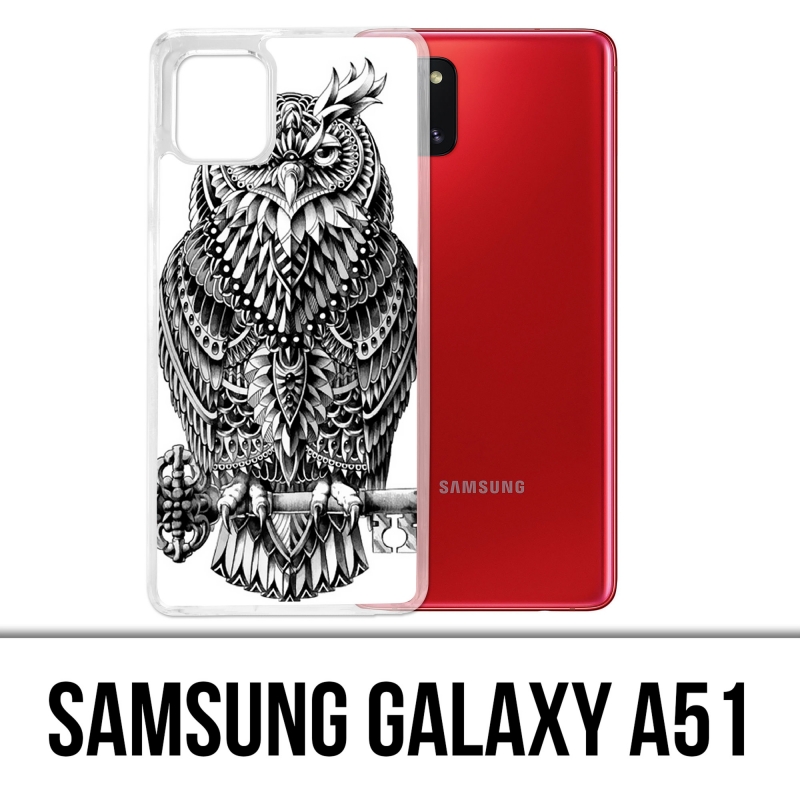 Coque Samsung Galaxy A51 - Hibou Azteque