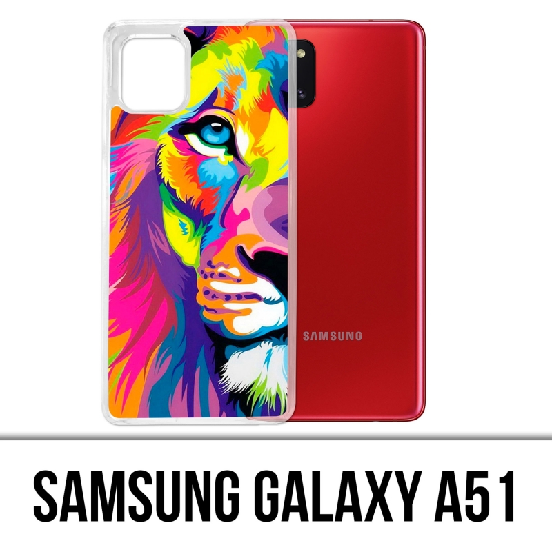 Custodia per Samsung Galaxy A51 - Leone multicolore