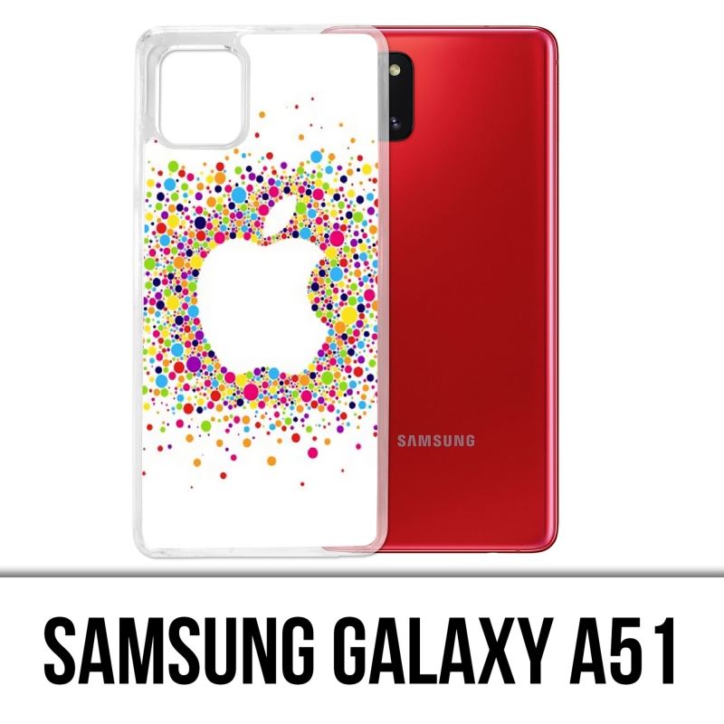 Coque Samsung Galaxy A51 - Logo Apple Multicolore