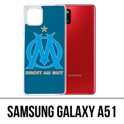 Coque Samsung Galaxy A51 - Logo Om Marseille Big Fond Bleu