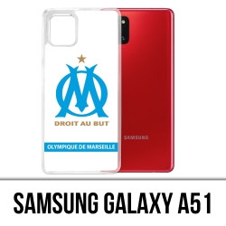 Custodia per Samsung Galaxy A51 - Om logo Marsiglia bianca