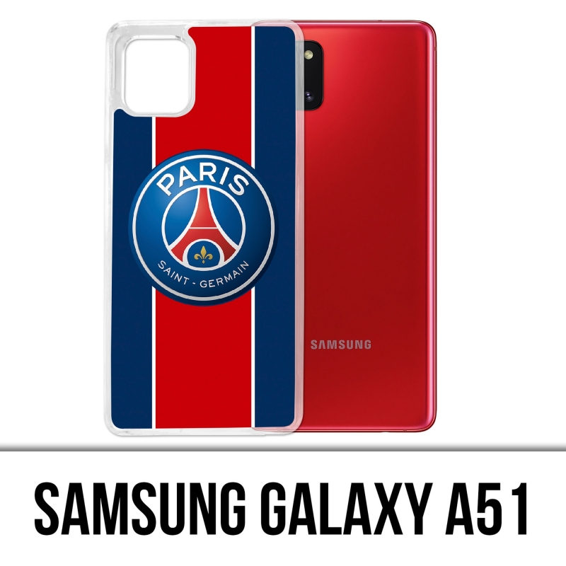 Coque Samsung Galaxy A51 - Logo Psg New Bande Rouge