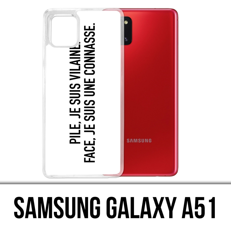 Coque Samsung Galaxy A51 - Pile Vilaine Face Connasse