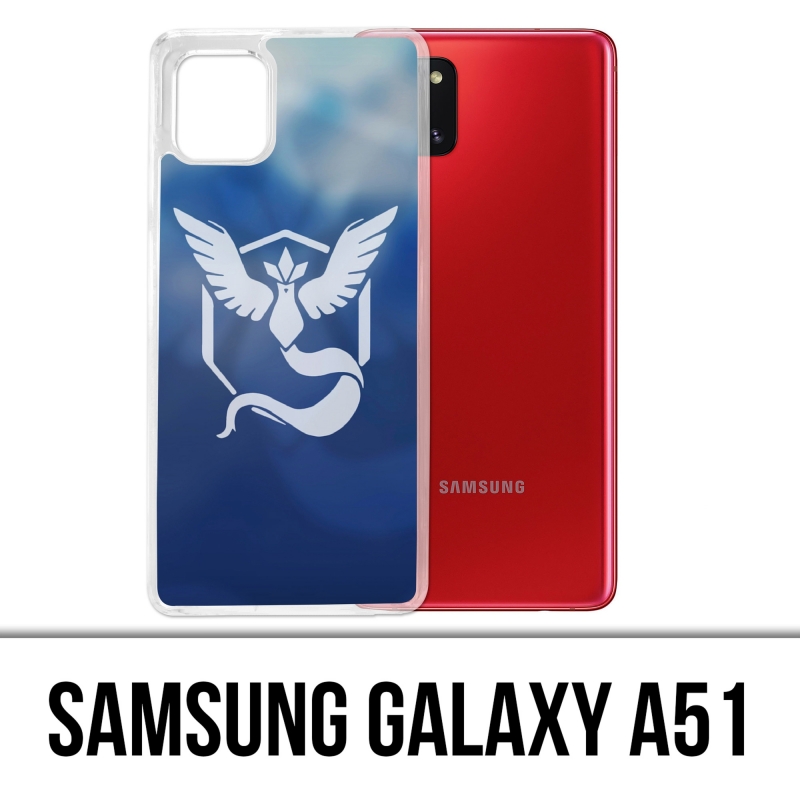 Coque Samsung Galaxy A51 - Pokémon Go Team Bleue Grunge