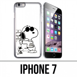 Custodia per iPhone 7 - Snoopy Nero Bianco