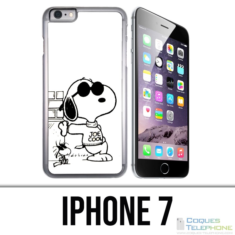 Custodia per iPhone 7 - Snoopy Nero Bianco