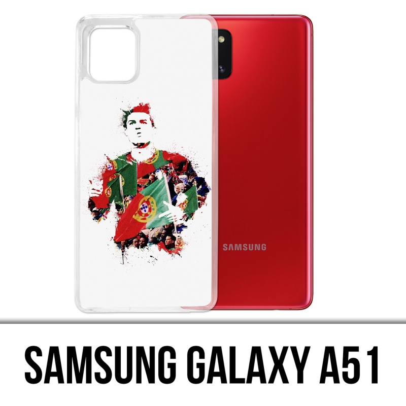 Custodia per Samsung Galaxy A51 - Ronaldo Football Splash