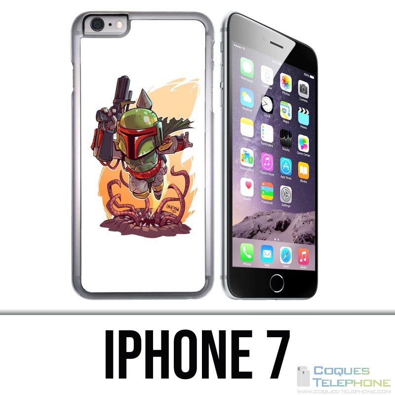 Custodia per iPhone 7 - Star Wars Boba Fett Cartoon