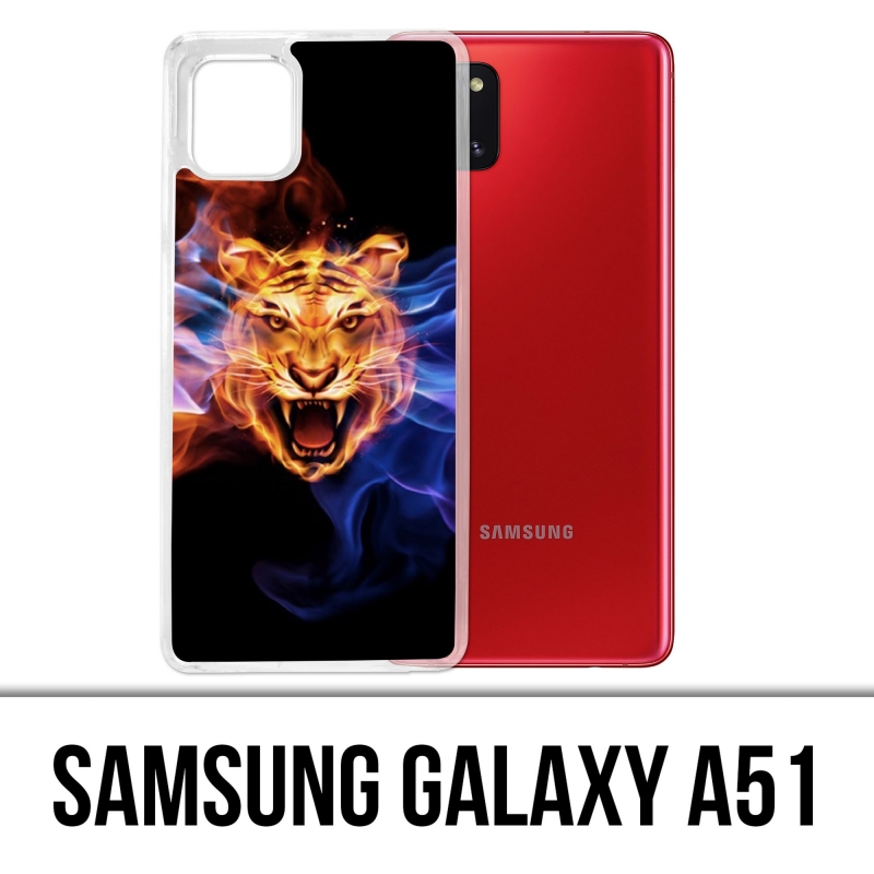 Custodia per Samsung Galaxy A51 - Flames Tiger