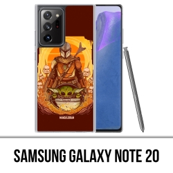 Custodia per Samsung Galaxy Note 20 - Star Wars Mandalorian Yoda Fanart