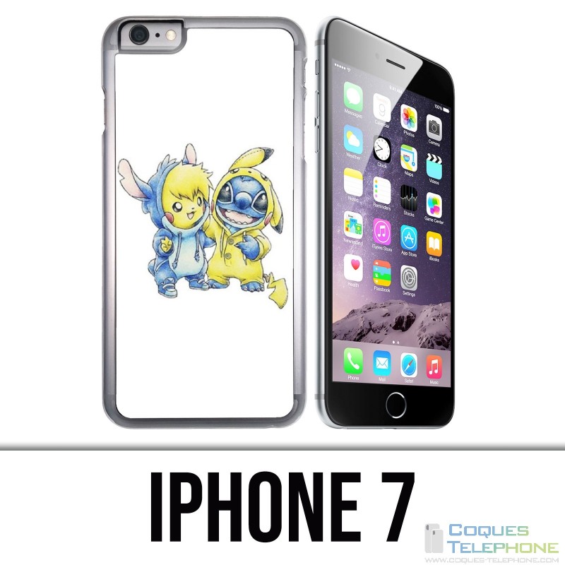 Custodia per iPhone 7 - Stitch Pikachu Baby