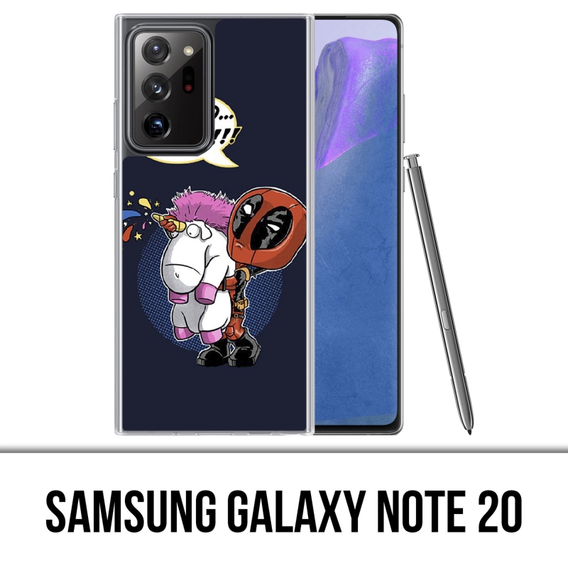 Coque Samsung Galaxy Note 20 - Deadpool Fluffy Licorne
