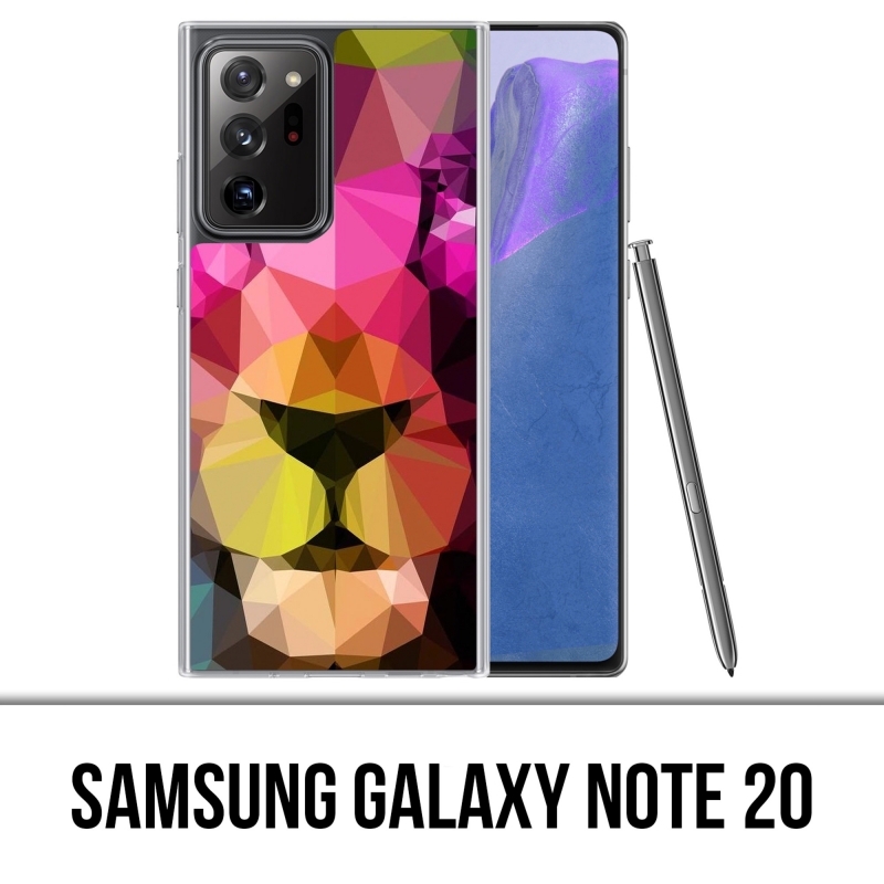 Coque Samsung Galaxy Note 20 - Lion Geometrique
