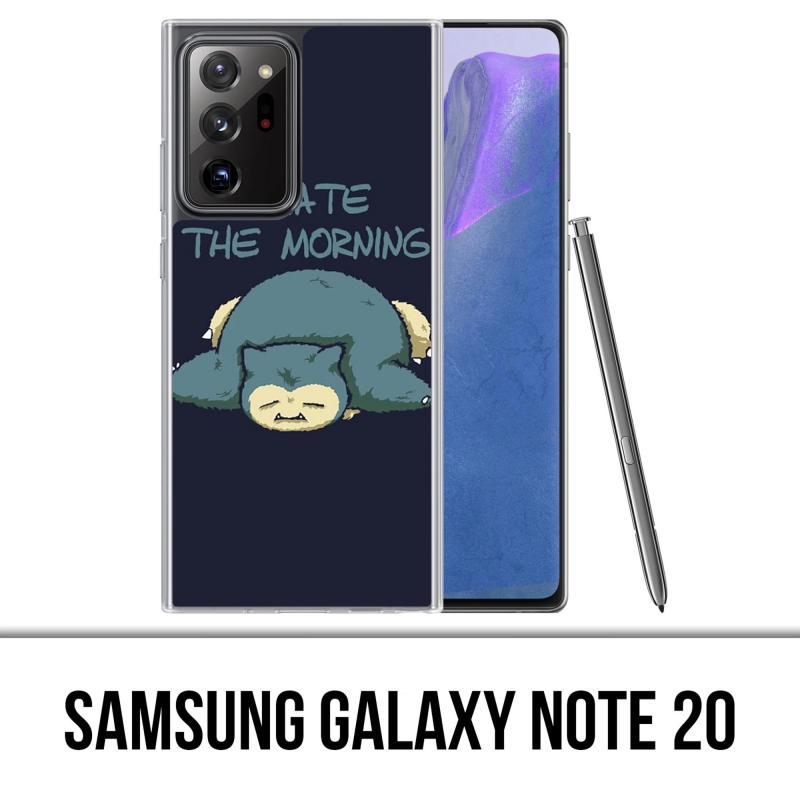 Custodia per Samsung Galaxy Note 20 - Pokémon Snorlax Hate Morning