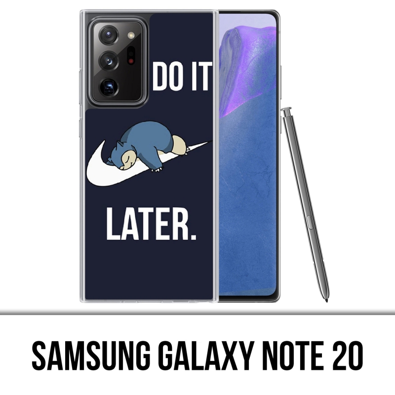 Coque Samsung Galaxy Note 20 - Pokémon Ronflex Just Do It Later