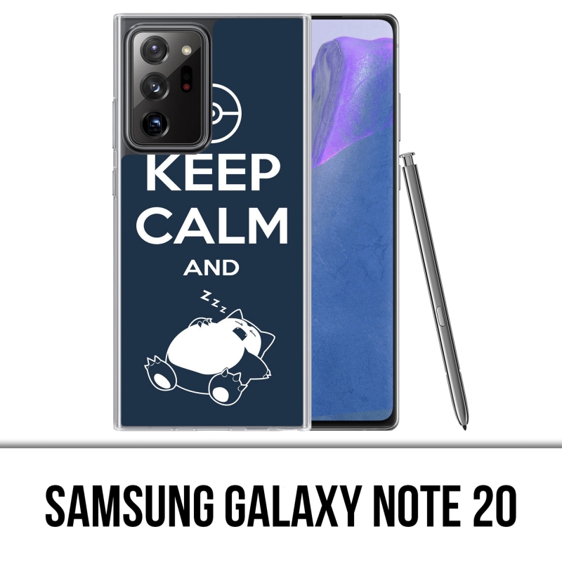 Funda Samsung Galaxy Note 20 - Pokémon Snorlax Keep Calm