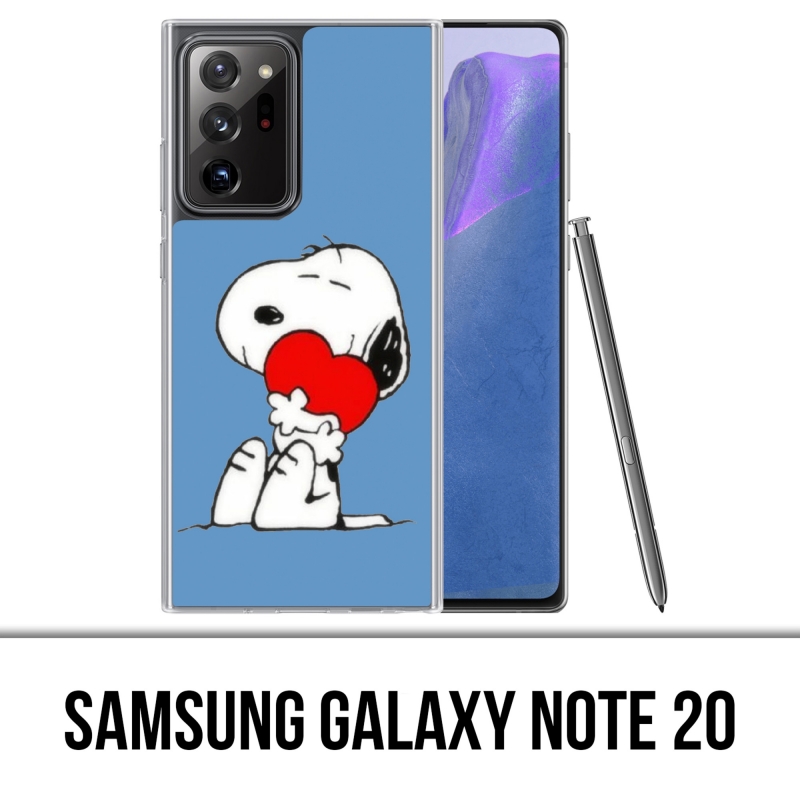 Coque Samsung Galaxy Note 20 - Snoopy Coeur