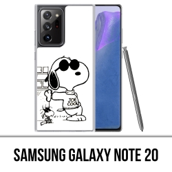 Custodia per Samsung Galaxy Note 20 - Snoopy nero bianco