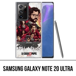 Custodia per Samsung Galaxy Note 20 Ultra - La Casa De Papel - Comics Paint
