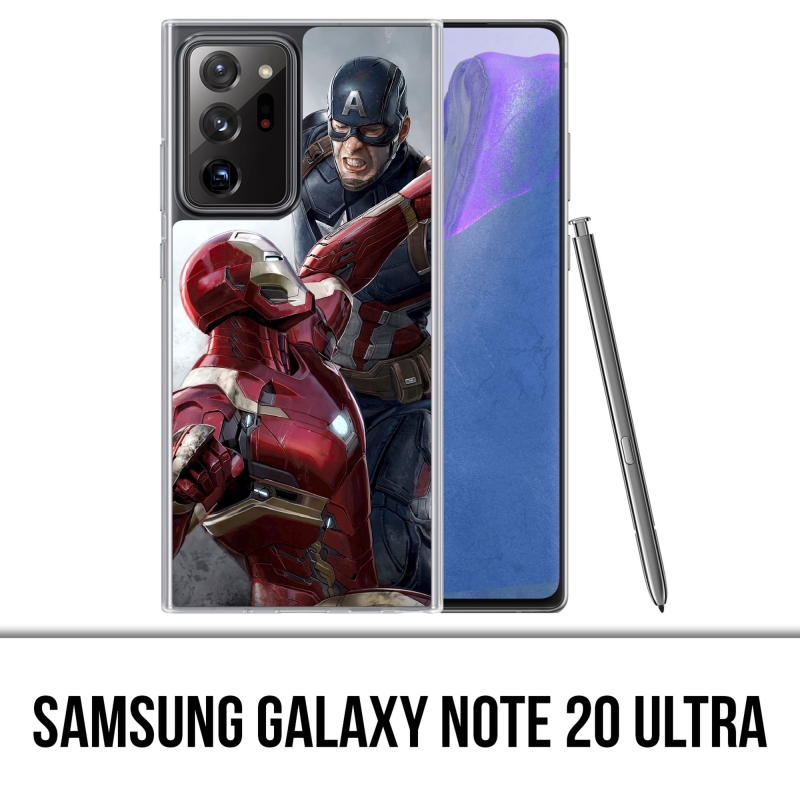 Coque Samsung Galaxy Note 20 Ultra - Captain America Vs Iron Man Avengers