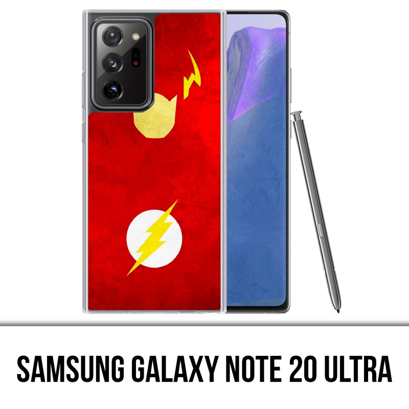 Custodia per Samsung Galaxy Note 20 Ultra - Dc Comics Flash Art Design