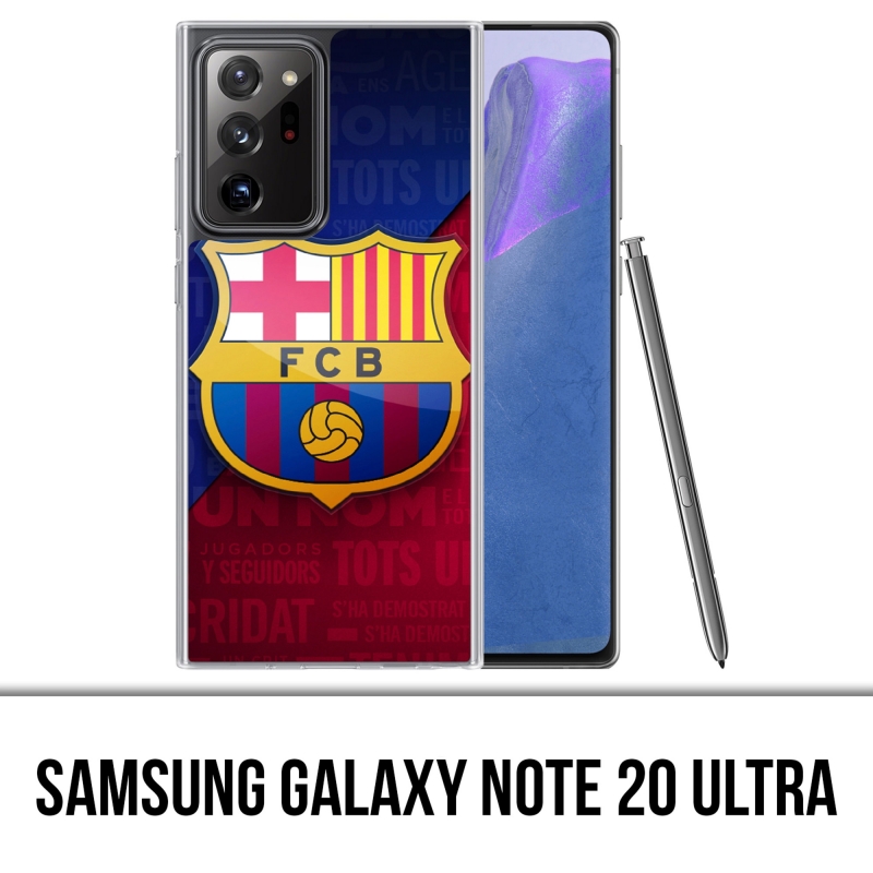 Funda Samsung Galaxy Note 20 Ultra - Logotipo del Fútbol Fc Barcelona