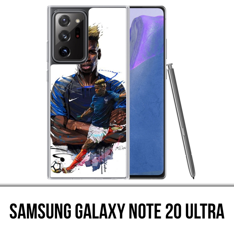 Samsung Galaxy Note 20 Ultra Case - Fußball Frankreich Pogba Zeichnung