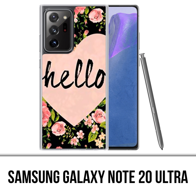 Coque Samsung Galaxy Note 20 Ultra - Hello Coeur Rose