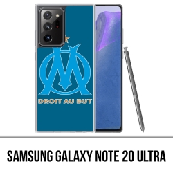 Funda Samsung Galaxy Note 20 Ultra - Fondo azul grande con logotipo Om Marseille