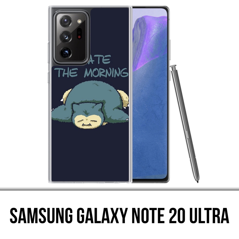 Custodia per Samsung Galaxy Note 20 Ultra - Pokémon Snorlax Hate Morning