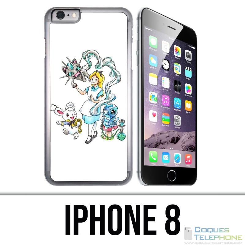 Coque iPhone 8 - Alice Au Pays Des Merveilles Pokémon