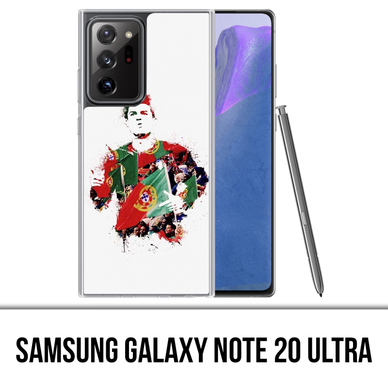 Coque Samsung Galaxy Note 20 Ultra - Ronaldo Football Splash