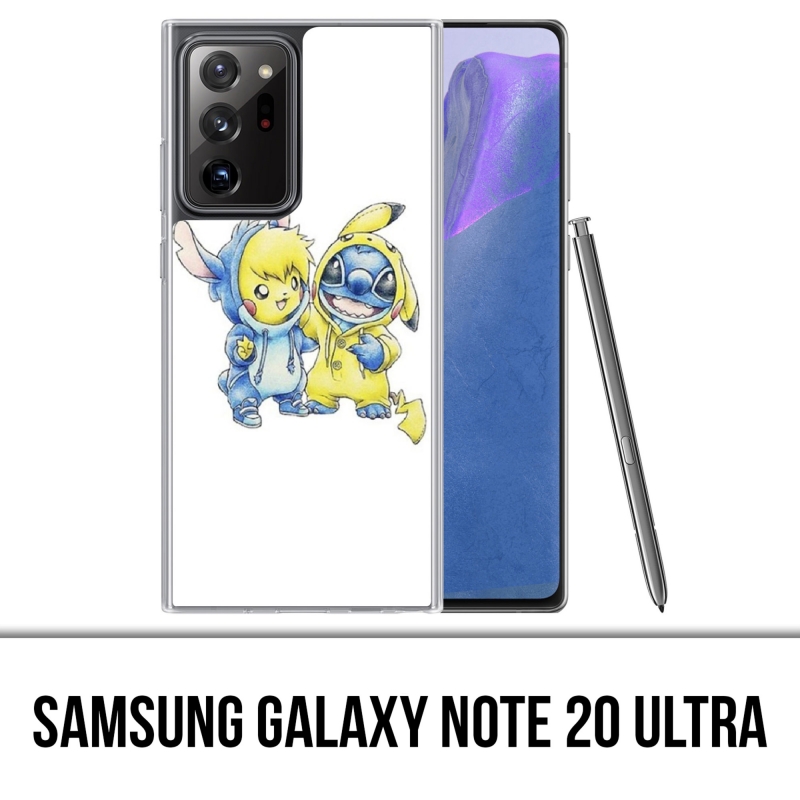 Coque Samsung Galaxy Note 20 Ultra - Stitch Pikachu Bébé
