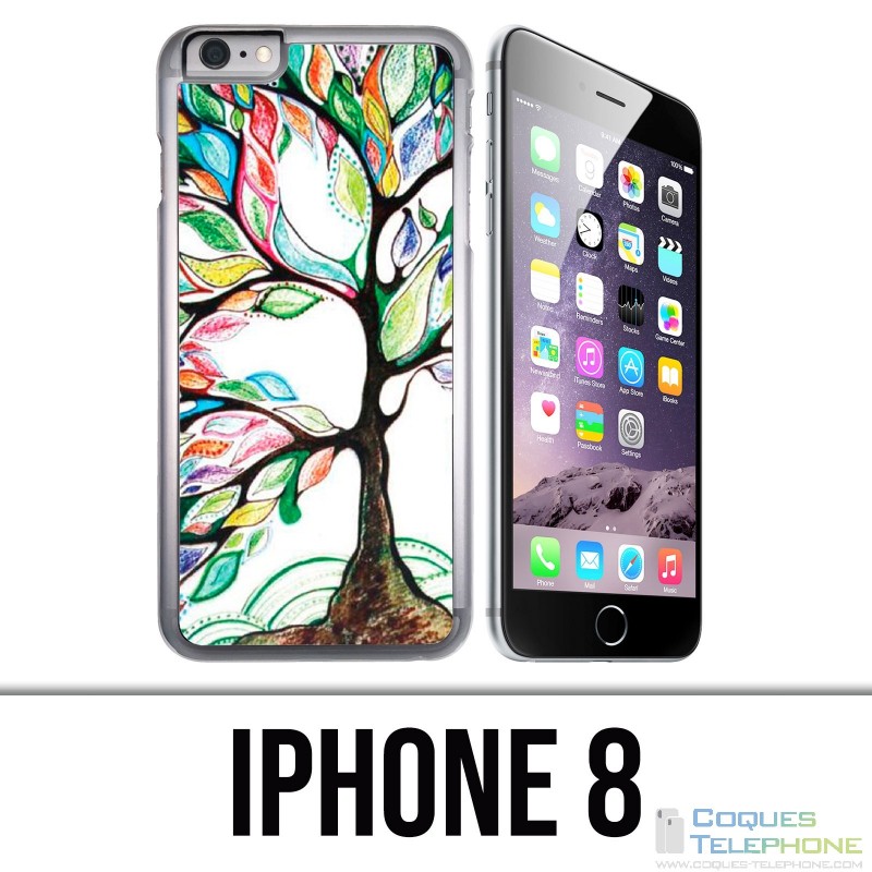 Coque iPhone 8 - Arbre Multicolore