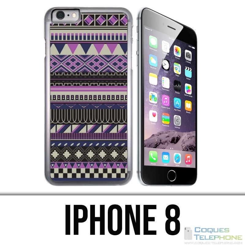 Coque iPhone 8 - Azteque Violet