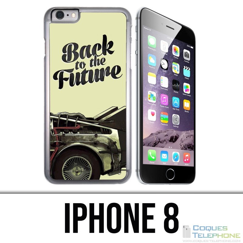 Coque iPhone 8 - Back To The Future Delorean