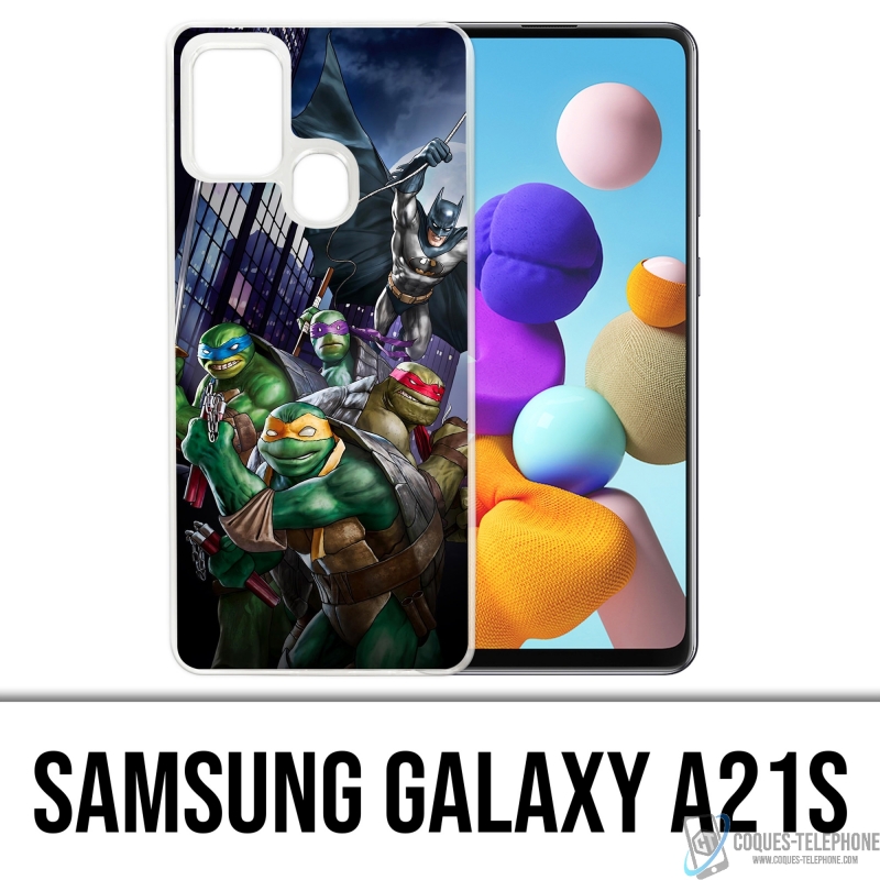 Funda para Samsung Galaxy A21s - Batman Vs Teenage Mutant Ninja Turtles