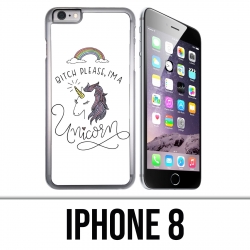 Funda iPhone 8 - Perra, por favor Unicornio Unicornio