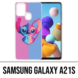 Coque Samsung Galaxy A21s - Stitch Angel Coeur Split