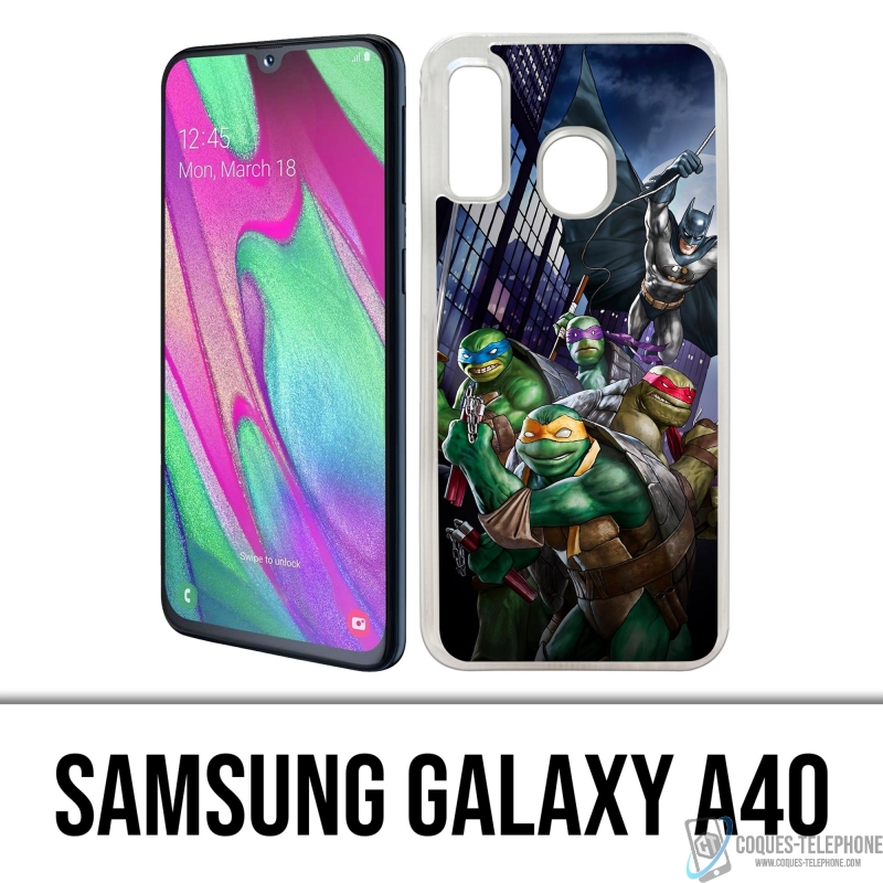 Coque Samsung Galaxy A40 - Batman Vs Tortues Ninja