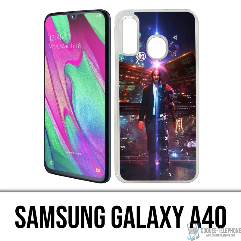 Coque Samsung Galaxy A40 - John Wick X Cyberpunk