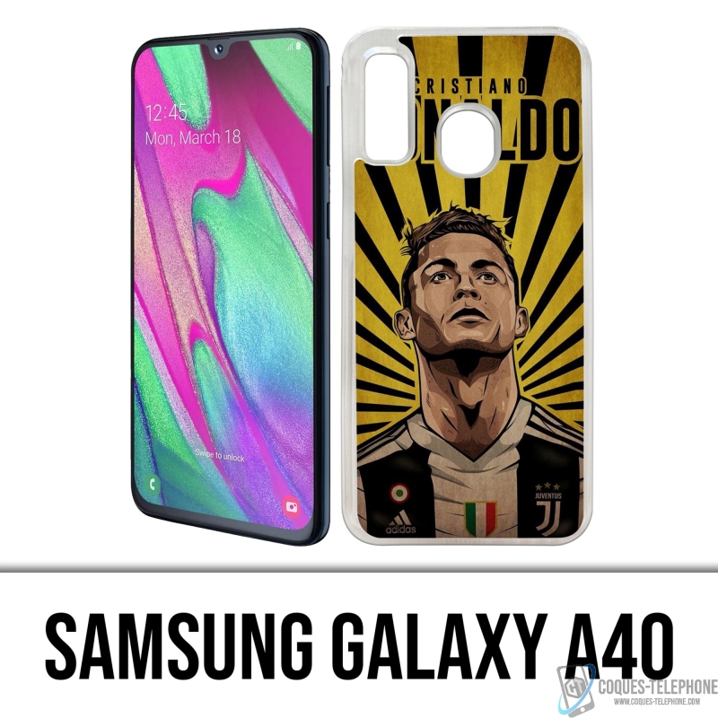 Custodia per Samsung Galaxy A40 - Poster Ronaldo Juventus